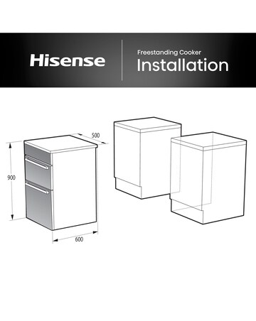 Hisense HDCEC5C10W 50cm Electric Double Cooker - White