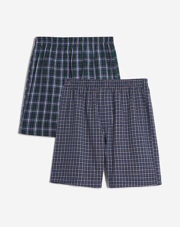 2 Pack Check Cotton Pyjama Shorts