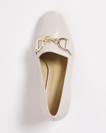 Flexible Block Heel Loafer with Trim EEE Fit