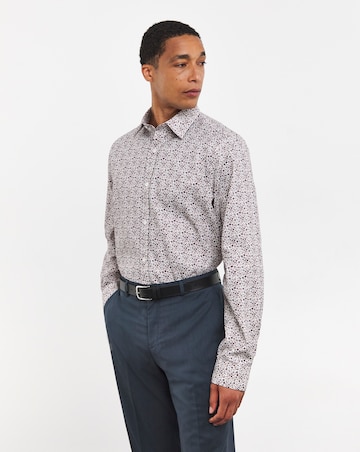 William Hunt Small Floral Print Jacquard Shirt