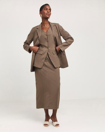 Neutral Single Breasted Blazer