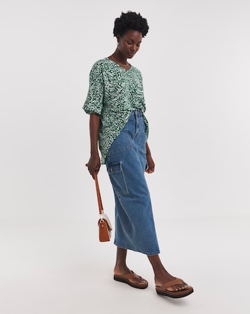 Printed Oversized Top