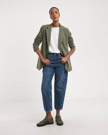 Straight Fit Twill Blazer