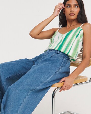 Mid Blue LyocellSoft Wide Leg Jeans