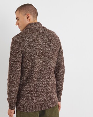 Brown Twist Wool Cardigan