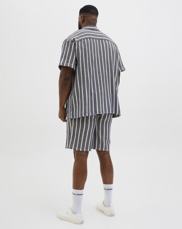 Jack & Jones Coba Stripe Resort Shirt - Blue