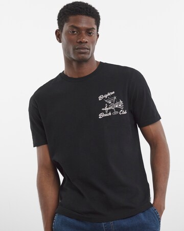 Ben Sherman Beach Club Back Print T-Shirt - Black