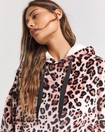 Pretty Secrets Oversized Hooded Lounge Dress with Elasticated Sleeve and Socks