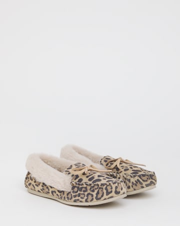 Fiora Classic Moccasin Slippers - Wide Fit (E)
