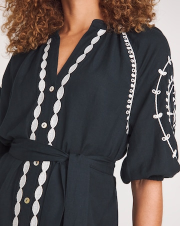 Embroidered Kaftan Dress