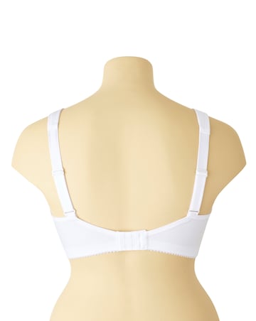Miss Mary of Sweden Broderie Anglaise Cotton Non Wired Bra White
