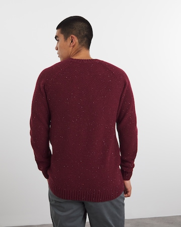 Nep Yarn Knitted Crew Neck Jumper
