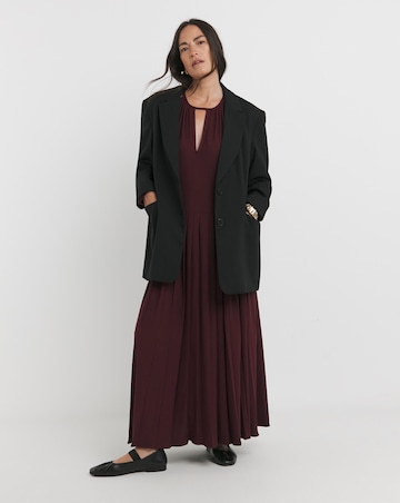 2 In 1 Pleated Keyhole Detail Dress