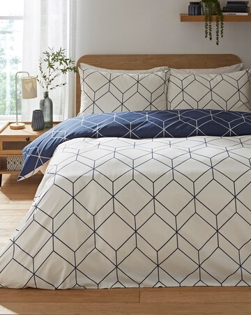 Oberon Navy Duvet Set