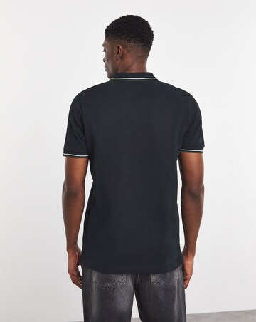 Pure Cotton Tipped Pique Polo Long
