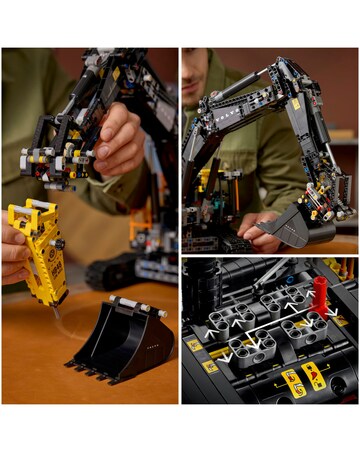 LEGO Technic Volvo EC500 Hybrid Excavator, Motorised Construction Vehicle 42215