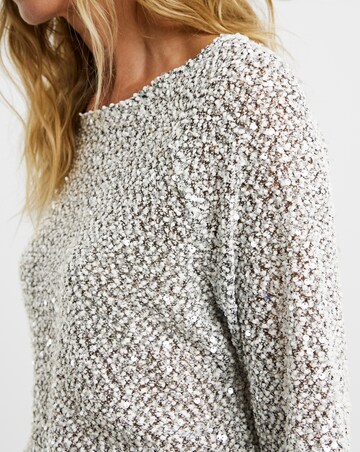Mono Sequin Popcorn Slouch Top