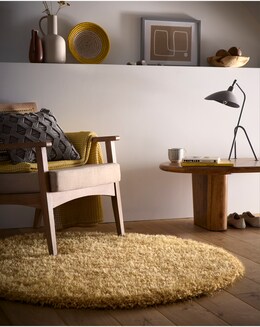 Chicago Light Neutrals Shaggy Circle Rug