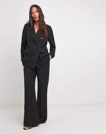 Metallic Thread Double Breasted Blazer