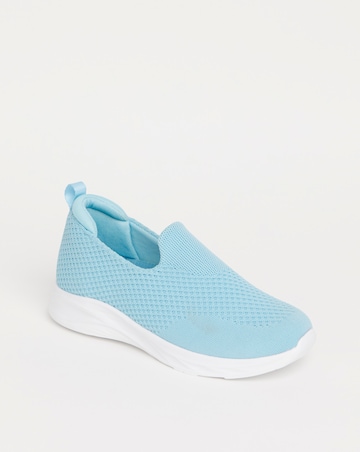 Cushion Walk Denim Arch Support Slip On Trainers - Extra Wide Fit (EEE)