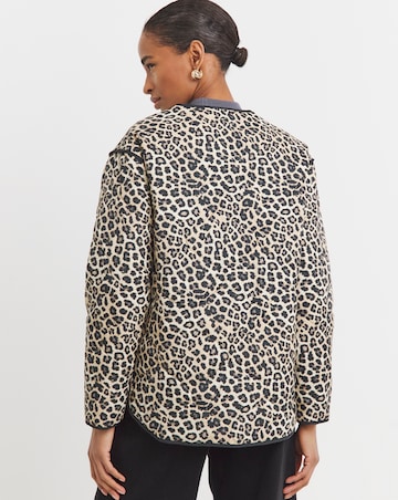 Leopard Print Quilted Jacket