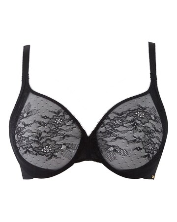 Gossard Glossies Lace Plunge Bra Black