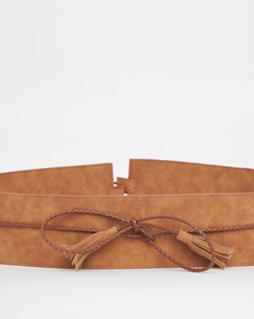 Tan Tassle Tie Waist Belt