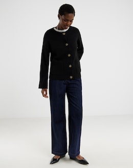 Re-luxe Black Wide Sleeve Jumper