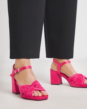 Citrus Crossover Detail Heeled Sandals - Wide Fit (E)