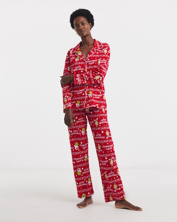 Grinch Button Through Pyjama Set
