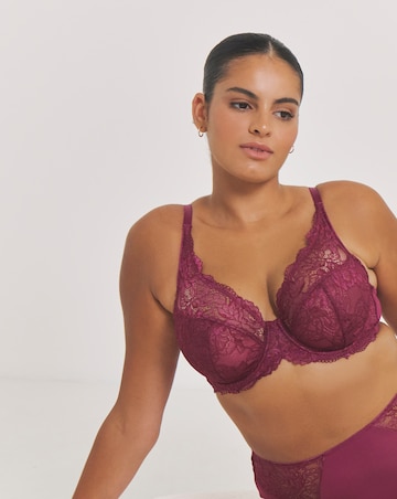 Pretty Secrets (2 Pack) New Ella Full Cup Wired Bras (C-J) Fig/Cherry