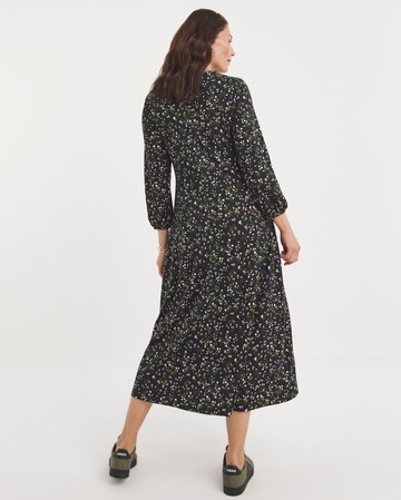 Soft Touch Midi Dress With Key Hole Neck