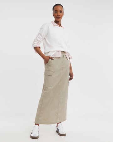 Camel Utility Midaxi Skirt