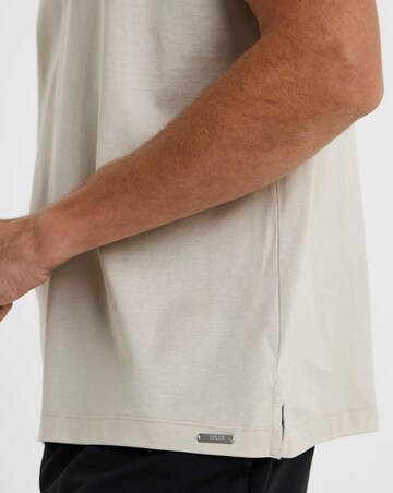 Folio Mercerised Supima Zip Polo-Stone