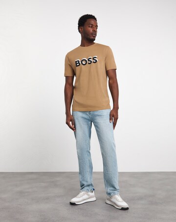 BOSS Shadow Beige T-shirt Logo