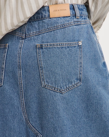 Blue A Line Maxi Skirt