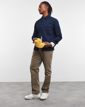 Navy Cotton Pocket Jacket