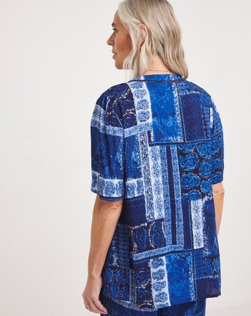 Julipa Lace Trim Button Down Blouse