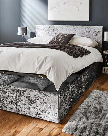 Hayden Crushed Velvet Ottoman Bed Frame