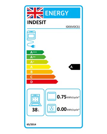 Indesit IDE6VDCS1 60cm Electric Double Cooker Ceramic Hob - Silver + Install