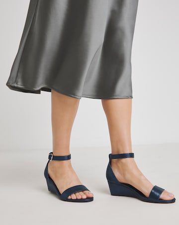 Rio Low Wedge Barely There Sandals - Extra Wide Fit (EEE)
