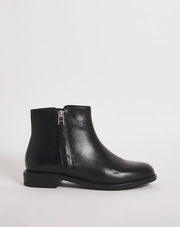 Lucinda Leather Side Zip Boot Extra Wide EEE Fit