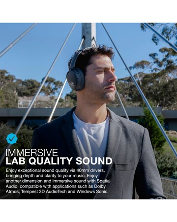 JLab JBuds Lux Active Noise Cancelling Over-Ear Headphones - Graphite