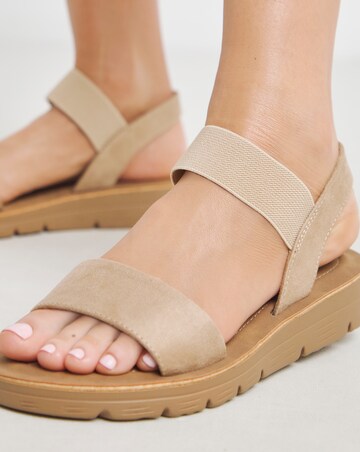 Simply Be Vanya Stretchy Strap Sandals - Wide Fit (E)