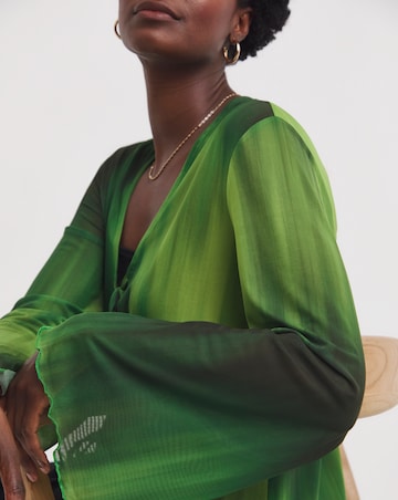 Printed Mesh Cover Up