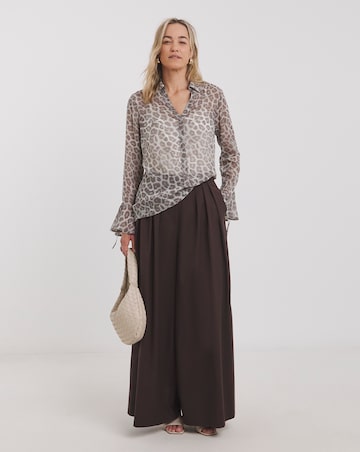 Georgette Frill Cuff Collar Blouse