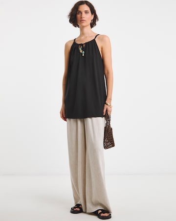 Tie Front Trim Vest