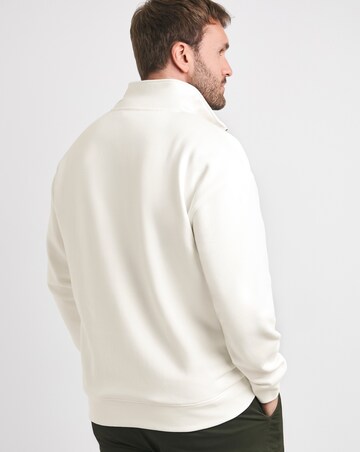 1/4 Zip Relaxed Fit Funnel Neck Sweat