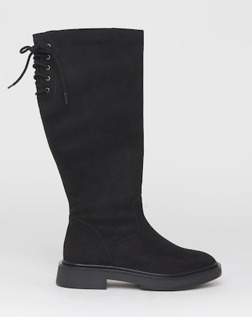 Rome Lace Up Back Riding Boots - Extra Wide Fit (EEE) & Super Curvy Calf