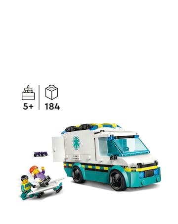 LEGO City Emergency Ambulance Toy Set with Minifigures 60451